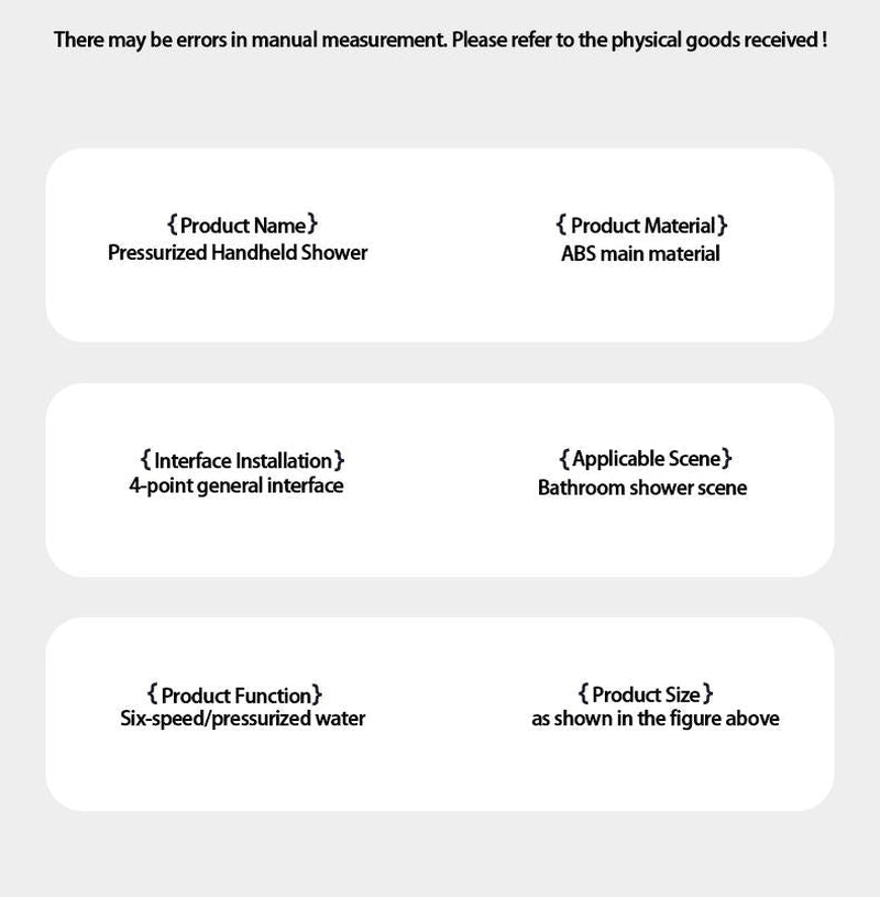 6-Function High-Pressure Shower Head